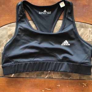Adidas black sports bra